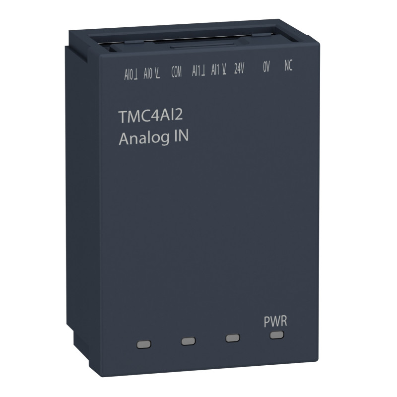 TMC4AI2 Cartouche 2 entrées analogiques configurables: Tension 0-10V Courant 0-20mA / 4-20mA - Modicon M241