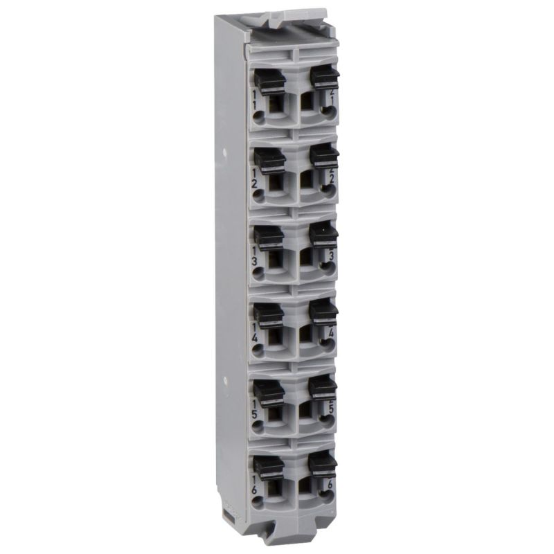TM5ACTB12PS Bornier à ressorts 12 contacts - 24V - Gris - Modicon TM5 Schneider