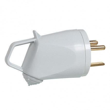 055632 - Fiche électrique male Legrand 2P+T 20A 380V - Coudée à terre plate