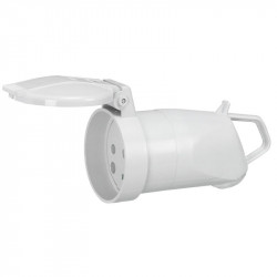 055667 - Fiche femelle Legrand 3P+N+T 20A 380V - Coudée avec volet et éclips de protection