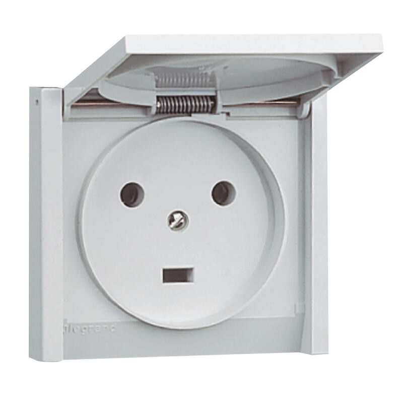 055703 - Legrand plexo prise de courant 2P+T 20A étanche - Encastrable ou boitier saillie 090359