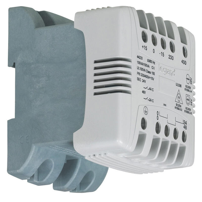 044234 Legrand - Transformateur de commande et sécurité 160VA  - Primaire 230/400Vca - Secondaire 24/48Vca - Bornes à vis