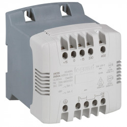 044235 Legrand - Transformateur de commande et sécurité 250VA  - Primaire 230/400Vca - Secondaire 24/48Vca - Bornes à vis