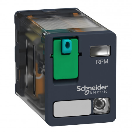 RPM22BD Schneider - Relais puissance - embrochableable - test - DEL - 2OF (inverseur) - 15A - 24VDC - Zelio RP