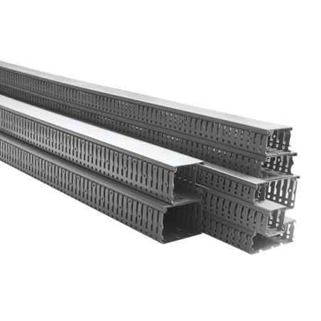 14030CCZ Goulotte de câblage PVC avec couvercle LxH 60X40mm GRISE - Vendu par carton de 32m - Prix au mètre