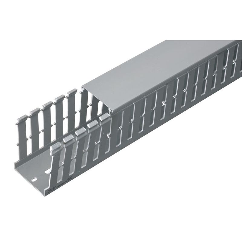 14030CCZ Goulotte de câblage PVC avec couvercle LxH 60X40mm GRISE - Vendu par carton de 32m - Prix au mètre