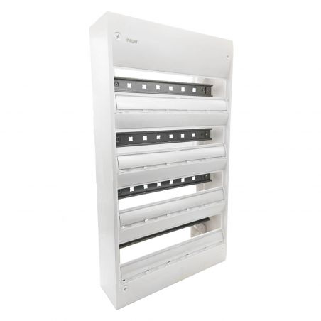 GD418 - Coffret électrique 4 rangées de 18 modules - Hager Gamma 625x355x103mm - Bornier automatique