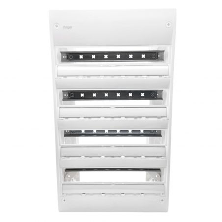 GD418 - Coffret électrique 4 rangées de 18 modules - Hager Gamma 625x355x103mm - Bornier automatique