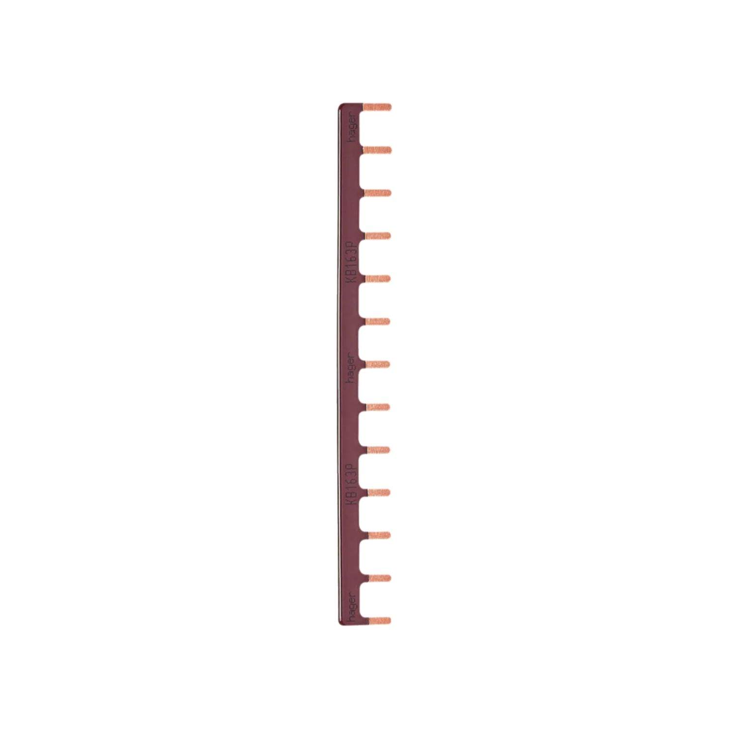 Peigne électrique Hager KB163N Bleu - Barre De Pontage 1 Pôle 13 Modules, Pour Tableau, Neuf