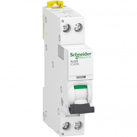 A9P64606 Disjoncteur phase neutre 6A courbe D - 1P+N - 6/10kA Schneider Acti9 iC40N