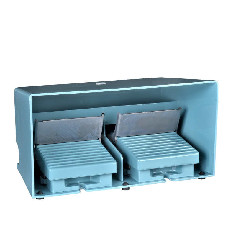 XPEM5100D Schneider - Interrupteur à pied double - Avec capot - Métal - Contact 2NO+2NF - Preventa Harmony XPEM