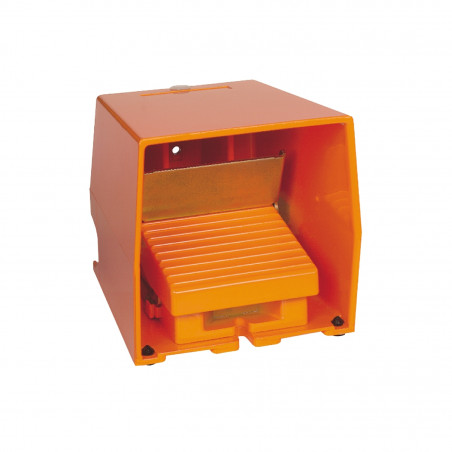 XPER711 Schneider - Interrupteur à pied simple - Avec capot - Métal - Contact 2NO+2NF - Preventa Harmony XPER