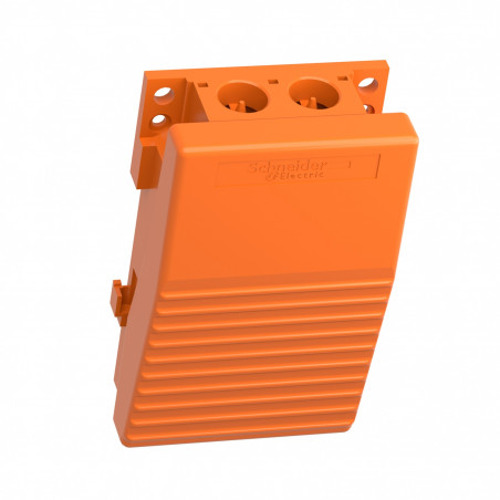 XPER110 Schneider - Interrupteur à pied simple - Sans capot - Métal - Contact 1NO+1NF - Preventa Harmony XPER