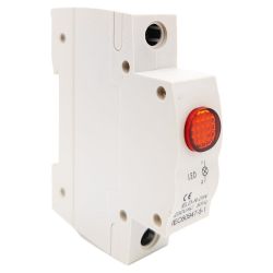 Voyant modulaire rouge LED pour tableau électrique - Tension 230Vac - Montage rail DIN (format disjoncteur)