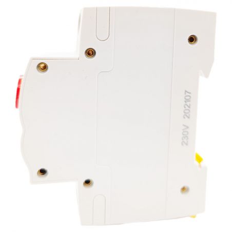 Voyant modulaire rouge LED pour tableau électrique - Tension 230Vac - Montage rail DIN (format disjoncteur)