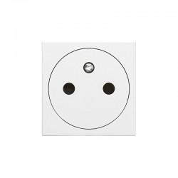278111L Prise de courant 2P+T affleurante - Blanc - 45x45 clippage direct sur goulotte - Legrand Mosaic