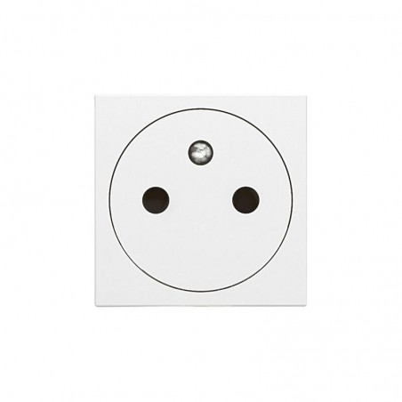 278111L Prise de courant 2P+T affleurante - Blanc - 45x45 clippage direct sur goulotte - Legrand Mosaic