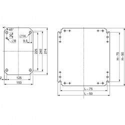 NSYMM106  Plaque de montage en acier galvanisé - pour coffret H1000 x L600mm - Schneider Spacial