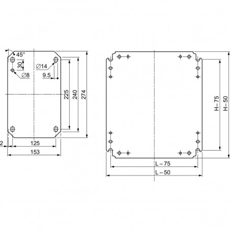 NSYMM106  Plaque de montage en acier galvanisé - pour coffret H1000 x L600mm - Schneider Spacial