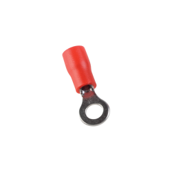 TOL-1.5-8 Sachet de 100 cosses rondes isolées  rouges pour fil 0.25 à 1.5mm² - Trou M8 - Ø 8.4mm - ARVI