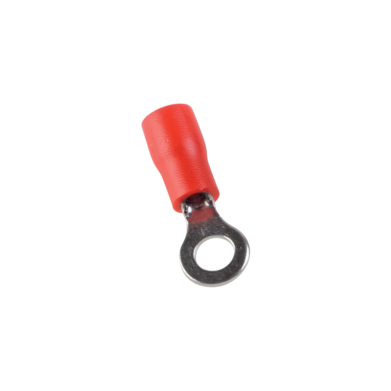 TOL-1.5-8 Sachet de 100 cosses rondes isolées  rouges pour fil 0.25 à 1.5mm² - Trou M8 - Ø 8.4mm - ARVI