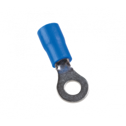 TOL-2.5-8 Sachet de 100 cosses rondes isolées  bleues pour fil 1.5 à 2.5mm² - Trou M8 - Ø 8.4mm - ARVI
