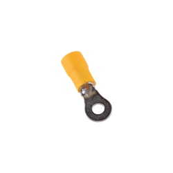 TOL-6-10 Sachet de 100 cosses rondes isolées  jaunes pour fil 4 à 6mm² - Trou M10 - Ø 10.5mm - ARVI