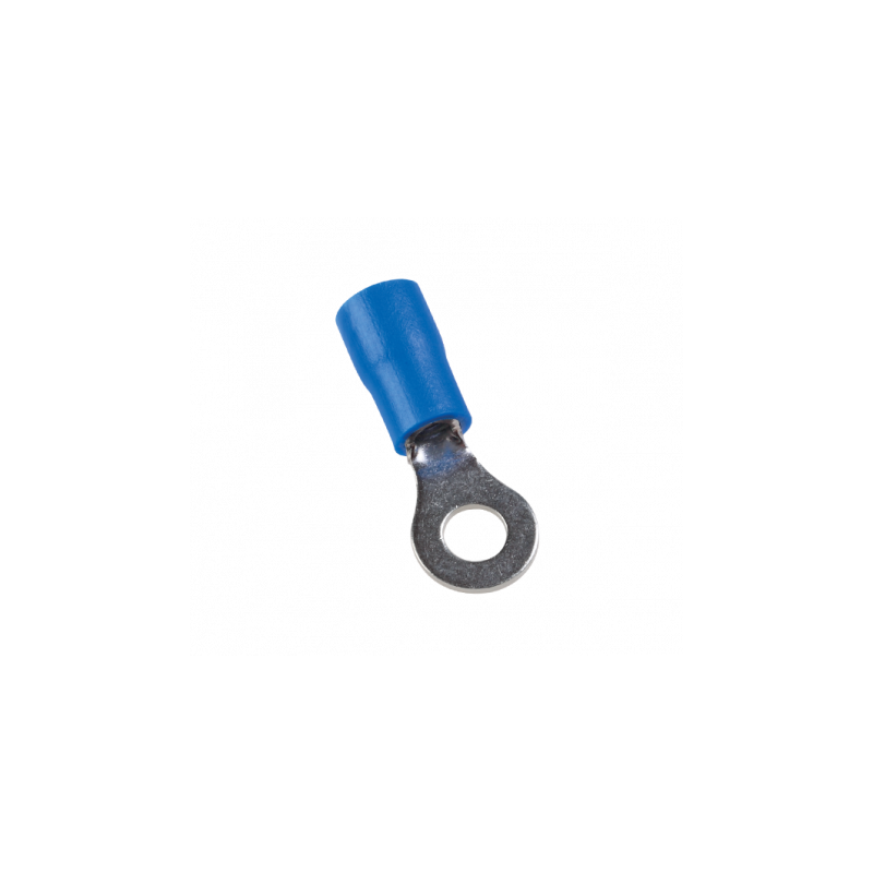 TOL-16-6 Sachet de 100 cosses rondes isolées  bleues pour fil 16mm² - Trou M6 - Ø 6.4mm - ARVI