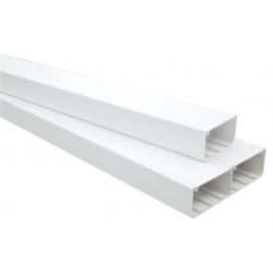 11030CBR Goulotte appareillable 45x45 EFAPEL 155x50mm - 2 compartiments -Blanc - Longueur 2m (carton de 8m)