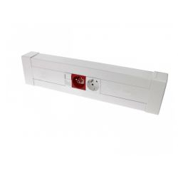 11020CBR Goulotte appareillable 45x45 EFAPEL 100x50mm - 1 compartiment - Blanc - Longueur 2m (carton de 16m)