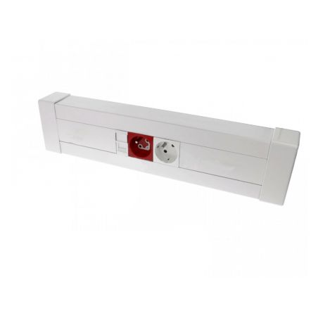 11020CBR Goulotte appareillable 45x45 EFAPEL 100x50mm - 1 compartiment - Blanc - Longueur 2m (carton de 16m)