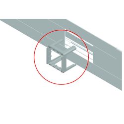 11990A Adaptateur pour prise droite 45x45 connexion auto Efapel 45476SBR (orientation à 90°)