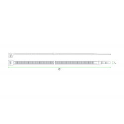 PV-036-370-P Lot de 100x Collier serrage rilsan ARVI noir 370x3.6mm - Résistant aux UV - Polyamide 6.6