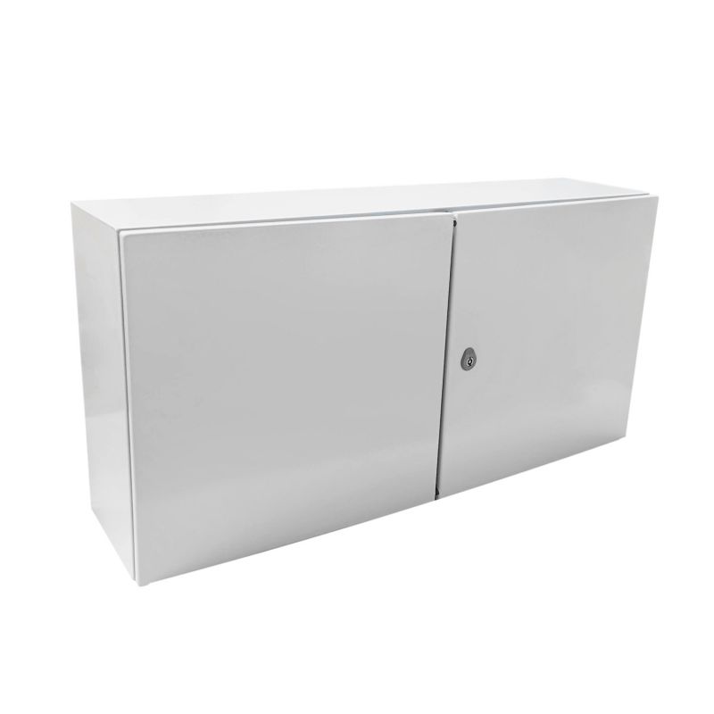 Armoire électrique en métal étanche IP55 - 500x1000x250 - 2 portes - plaque fournie - Argenta IDE