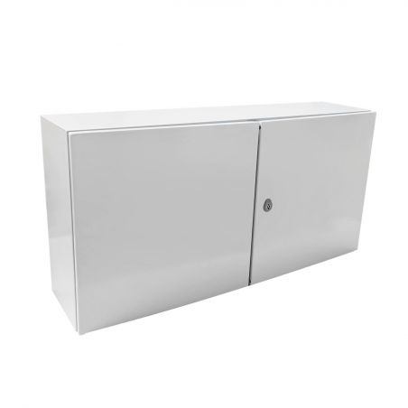 Armoire électrique en métal étanche IP55 - 500x1000x250 - 2 portes - plaque fournie - Argenta IDE