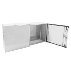 Armoire électrique en métal étanche IP55 - 500x1000x250 - 2 portes - plaque fournie - Argenta IDE