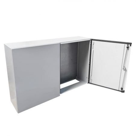 Armoire électrique en métal étanche IP55 - 600x1200x300 - 2 portes - plaque fournie - Argenta IDE