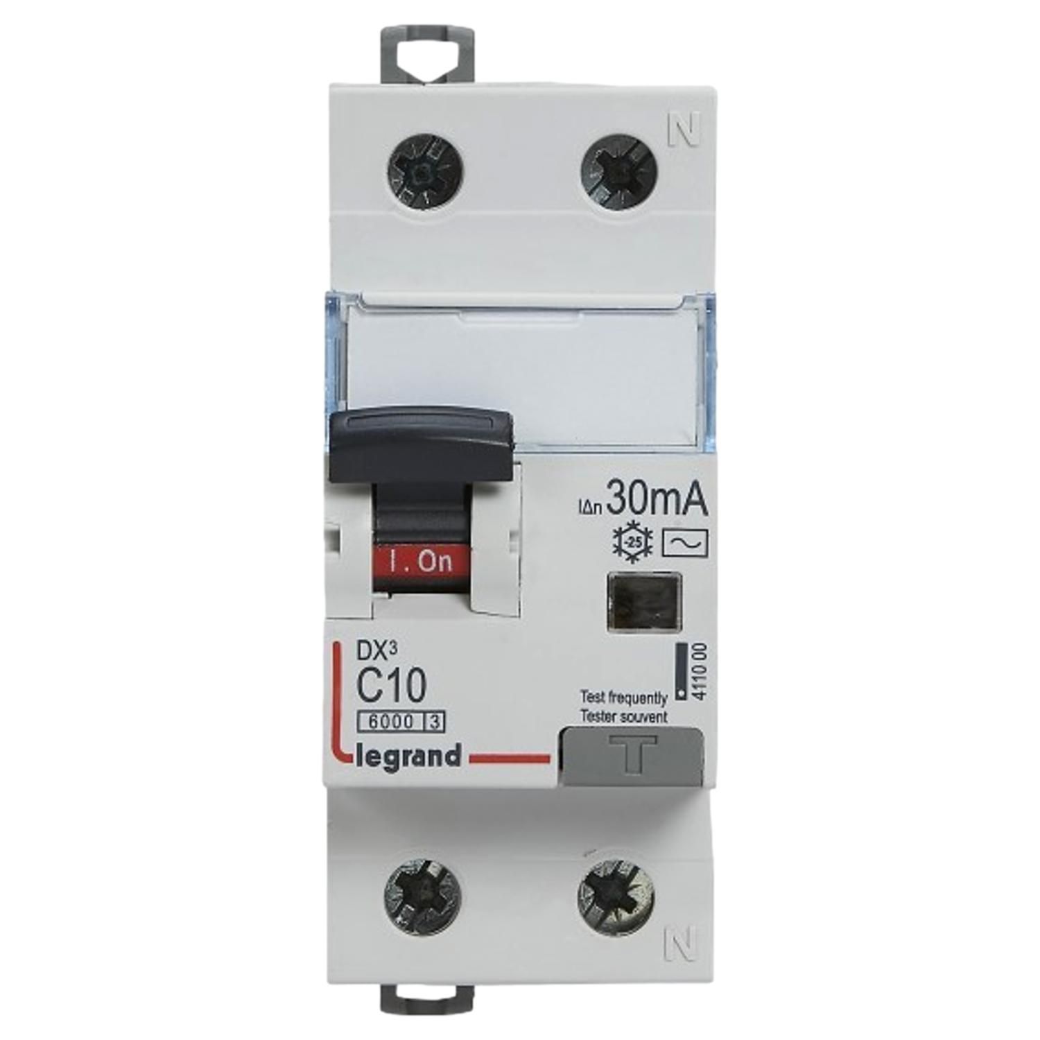 Legrand 411000 Disjoncteur différentiel 1P+N 10A 30mA | Type AC
