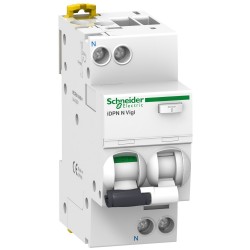 A9D32632  Disjoncteur différentiel 30mA 32A - 1P+N - 6kA - type A Auxiliarisable - Vigi Schneider iDPN