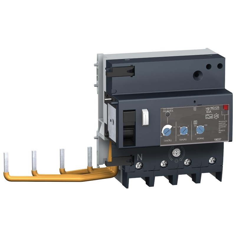 19054 NG125 Vigi NG125 - bloc différentiel - 63A -4P - 440V - réglable 300...3000mA ISR - Schneider Electric