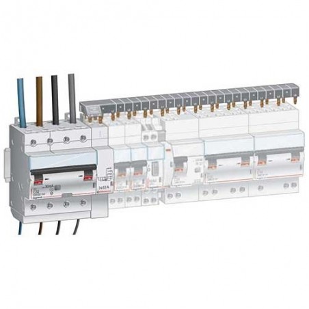 406301 Module de raccordement par le haut par peigne pour Inter différentiel 4P 63A max DX3 - AUTO - 1 module
