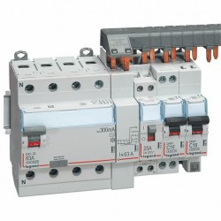 405201 Peigne d'alimentation tétrapolaire 4P tête de groupe HX3 optimisé disjoncteur à bornes décalées - 12m
