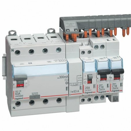 405201 Peigne d'alimentation tétrapolaire 4P tête de groupe HX3 optimisé disjoncteur à bornes décalées - 12m