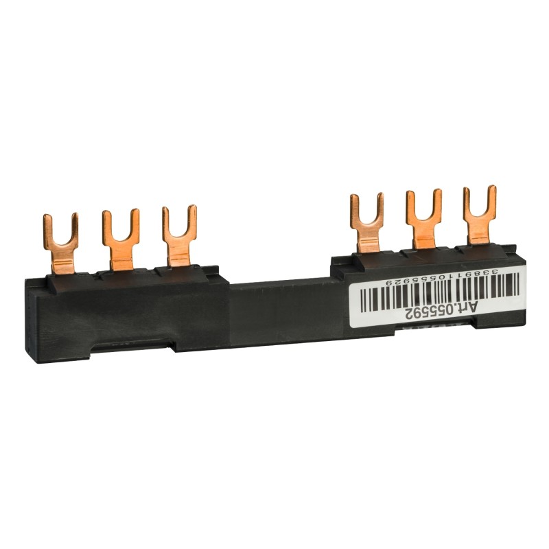 GV2G272 Peigne tripolaire pour disjoncteur moteur - 63A - 2 dérivations - pas 72 mm - Schneider TeSys GV