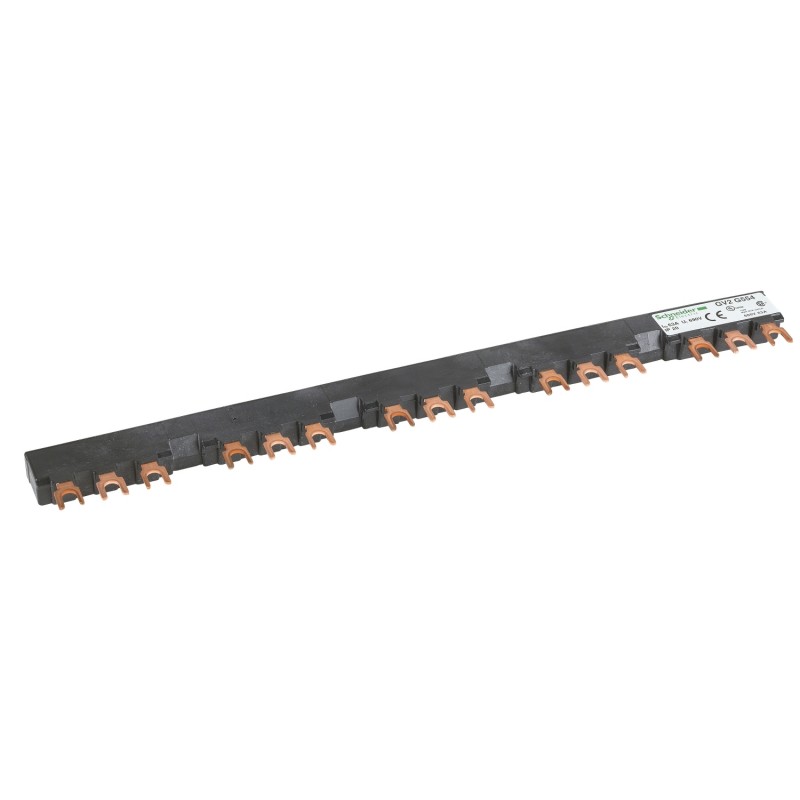 GV2G554 Peigne tripolaire pour disjoncteur moteur - 63A - 5 dérivations - pas 54 mm - Schneider TeSys GV