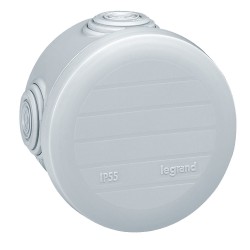 092003 Boîte de dérivation ronde Plexo Ø70mm hauteur 45mm - 4 entrées - blanc RAL 9010 Legrand