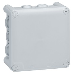 092032 Boîte de dérivation carrée Plexo dimensions 130x130x74mm - gris RAL 7035 - Legrand