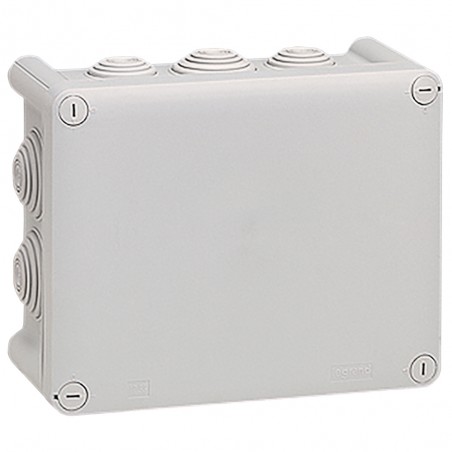 092042 Boîte de dérivation rectangulaire Plexo dimensions 155x110x74mm - gris RAL 7035 Legrand