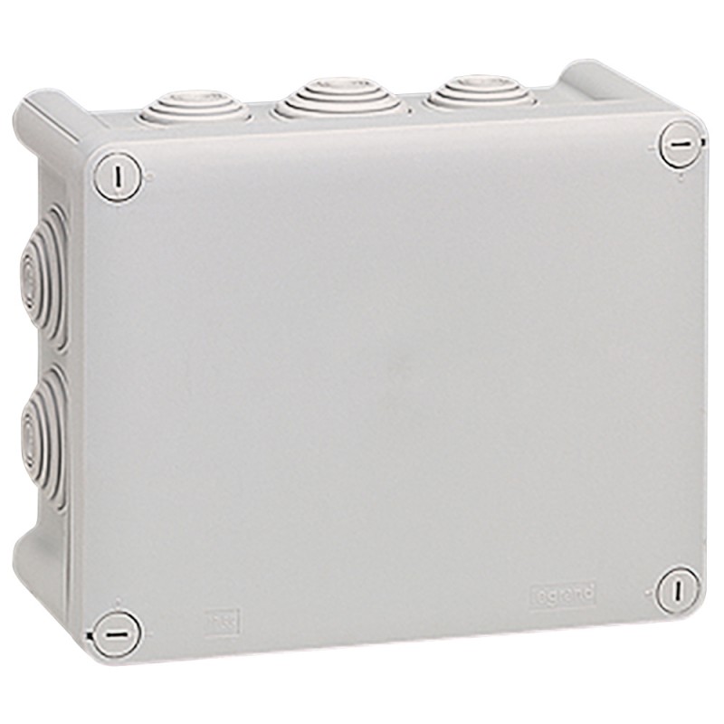 092052 Boîte de dérivation rectangulaire Plexo dimensions 180x140x86mm - gris RAL 7035 - Legrand