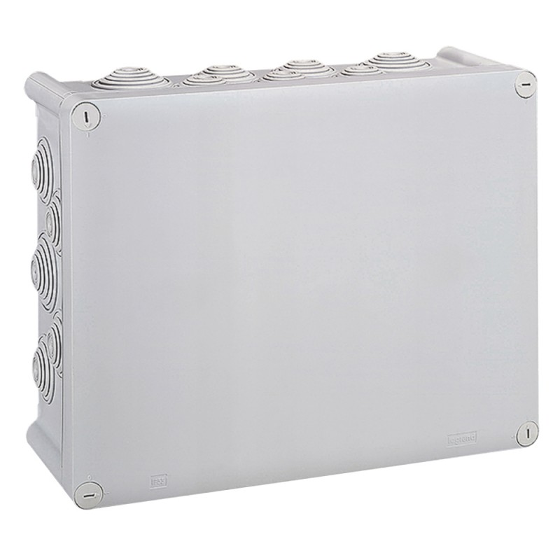 092082 Boîte de dérivation rectangulaire Plexo dimensions 310x240x124mm - gris RAL 7035 - Legrand